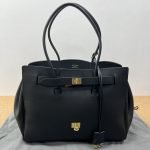 Balenciaga BEL AIR Black‑Gold Medium Handbag