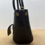 Balenciaga Bel Air Mini Black‑Gold Croc Handbag [SALE]