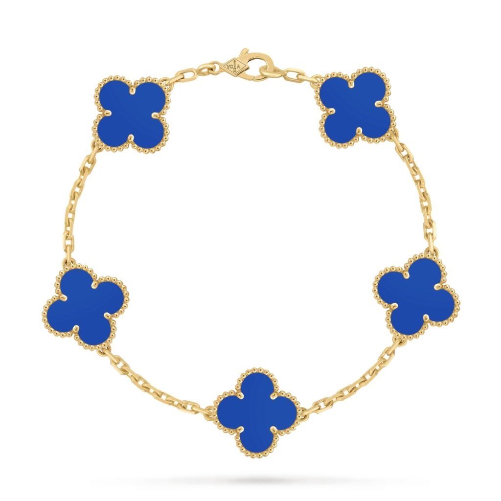 99% New Van cleef Arpels Blue 5‑Motifs Bracelet