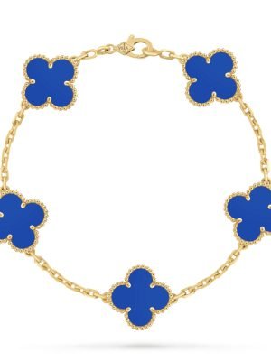 99% New Van cleef Arpels Blue 5‑Motifs Bracelet