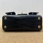 Balenciaga Bel Air Mini Black‑Gold Croc Handbag [SALE]