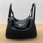 99% New Hermes Lindy 30, Black‑Gold, U Stamp