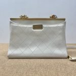 98% New Chanel Messenger Bag, Cream White, Gold Hardware