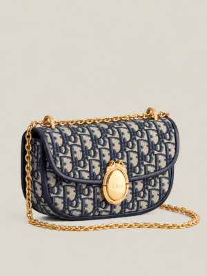 Small Dior Médaillon Flap Bag with Chain