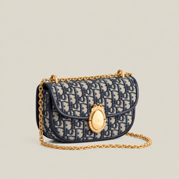 Small Dior Médaillon Flap Bag with Chain